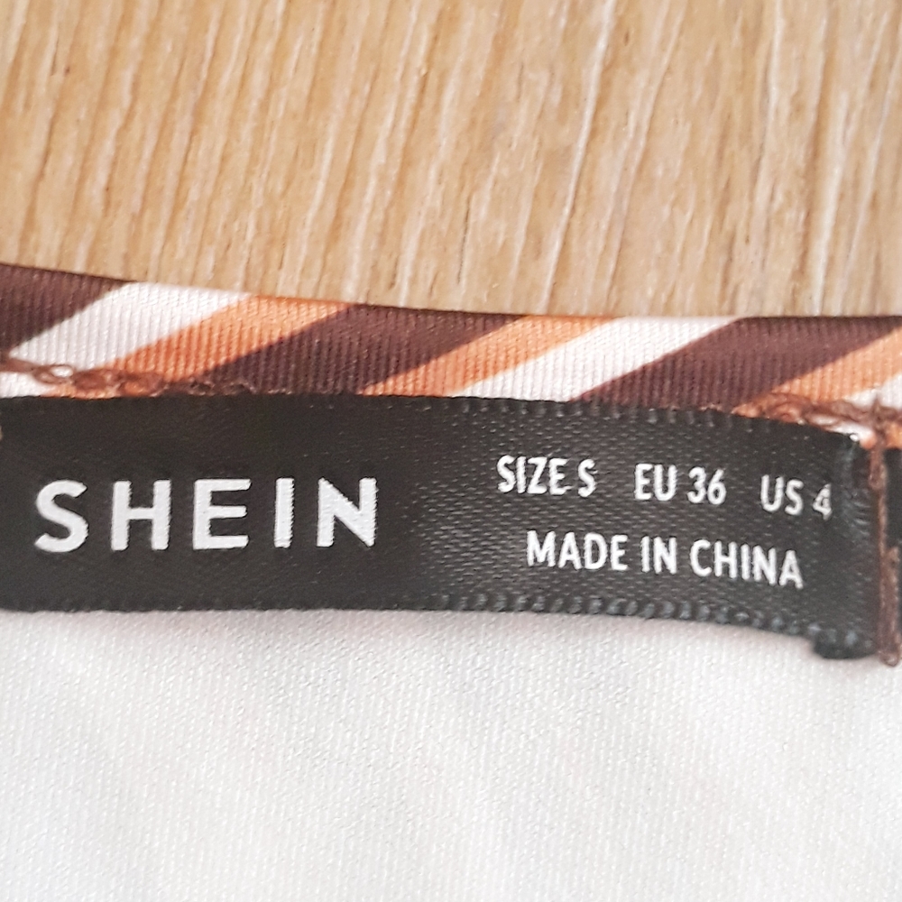 Shein Marble O-Ring Cutout Crop Top Size Small (4) + Brown Stretch Bracelet - Picture 5 of 14